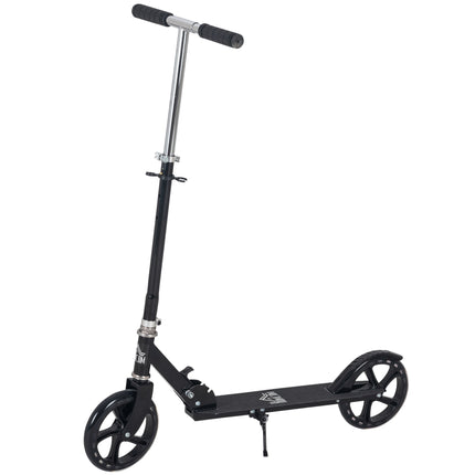Adjustable Kids Scooter for Ages 3-8 with Foldable Design and Rear Brake - Black