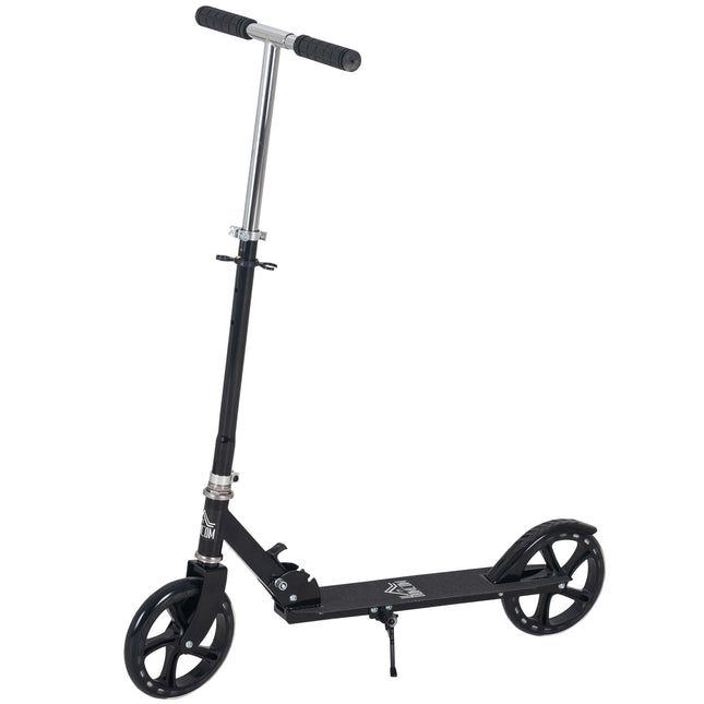 Adjustable Kids Scooter for Ages 3-8 with Foldable Design and Rear Brake - Black