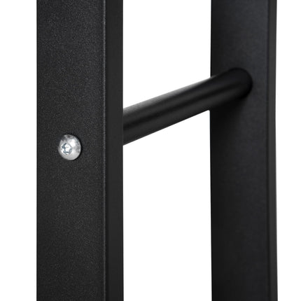 Tall Metal Firewood Log Holder Rack with Side Rails 40W x 25D x 100H cm - Black