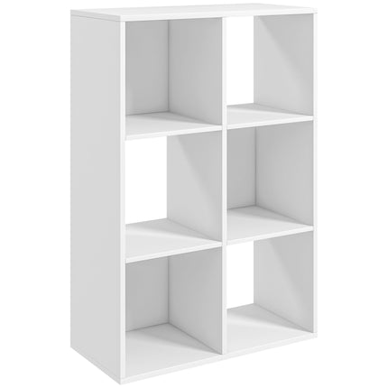 3-Tier 6-Cube Particle Board Storage Unit Cabinet Bookcase Organiser - White