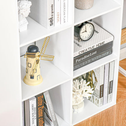 3-Tier 6-Cube Particle Board Storage Unit Cabinet Bookcase Organiser - White
