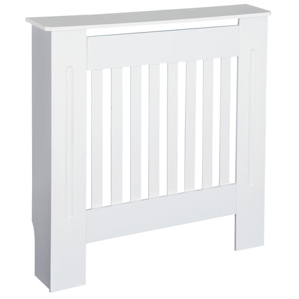 MDF Radiator Cover Cabinet with Vertical Slatted Vent 78L x 19W x 81H - White