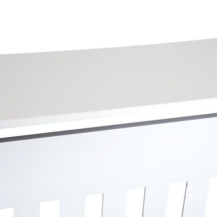MDF Radiator Cover Cabinet with Vertical Slatted Vent 78L x 19W x 81H - White
