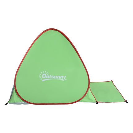 2-3 Person Pop Up Beach Tent with UV Protection - Green