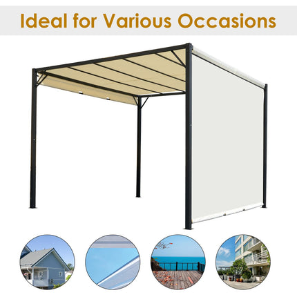 Metal Pergola With Canopy Sliding Pergola Canopy 3Lx3Wx2.3H m Garden Gazebo Part