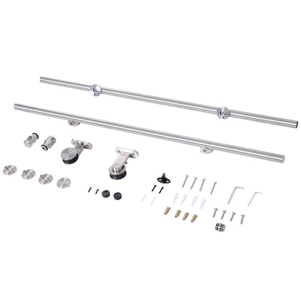35-45mm Stainless Steel Sliding Door Track Kit - Silver