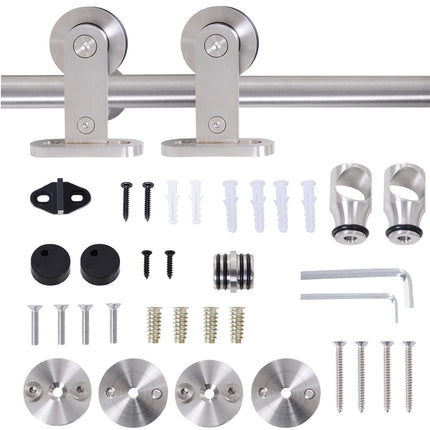 35-45mm Stainless Steel Sliding Door Track Kit - Silver