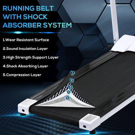 Folding Treadmill with Incline, Walking Pad Treadmill for Home, 1-10km/h Under D