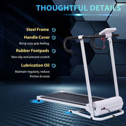 Folding Treadmill with Incline, Walking Pad Treadmill for Home, 1-10km/h Under D