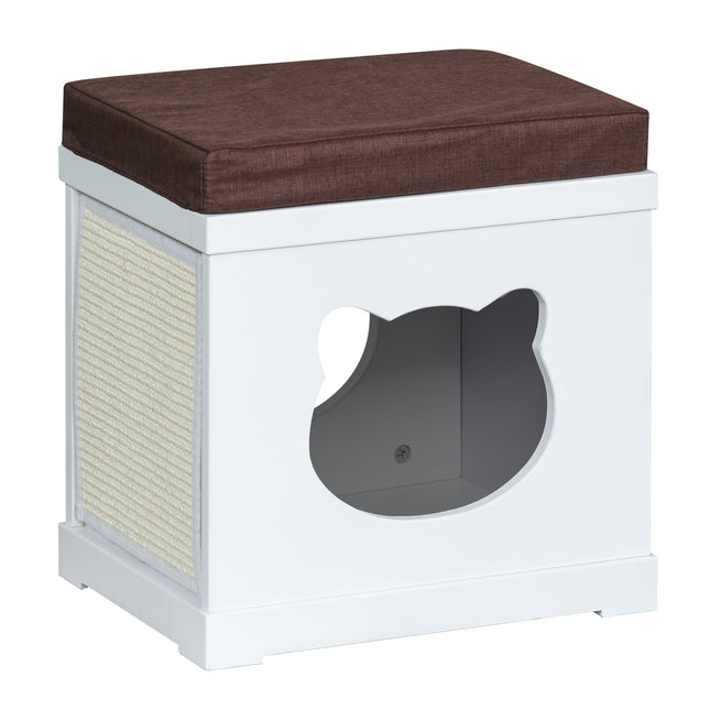 Cat House Bed Cat Scratching Cube for Small Cat Pet Furniture with Removable Scr