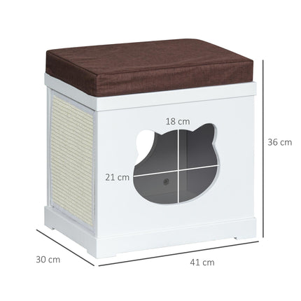 Cat House Bed Cat Scratching Cube for Small Cat Pet Furniture with Removable Scr