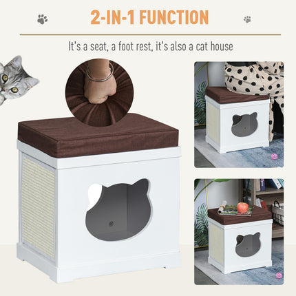 Cat House Bed Cat Scratching Cube for Small Cat Pet Furniture with Removable Scr