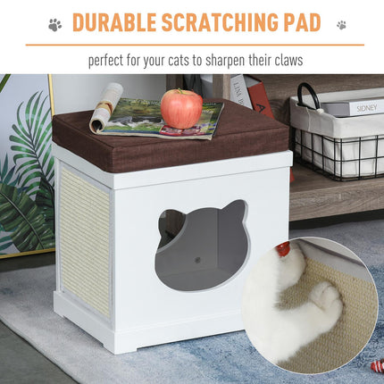 Cat House Bed Cat Scratching Cube for Small Cat Pet Furniture with Removable Scr