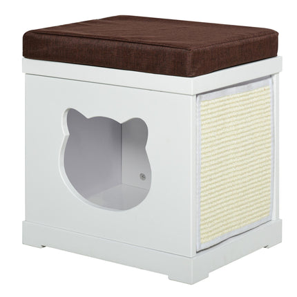Cat House Bed Cat Scratching Cube for Small Cat Pet Furniture with Removable Scr