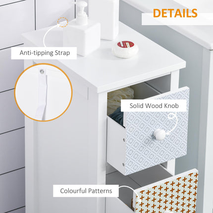 4 Drawer Chest of Drawers Storage Organizer for Bedroom & Bathroom - Multi-colored