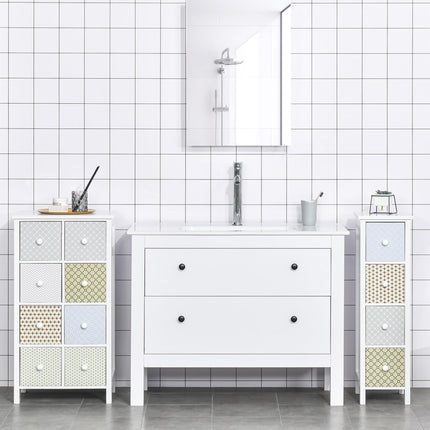 4 Drawer Chest of Drawers Storage Organizer for Bedroom & Bathroom - Multi-colored