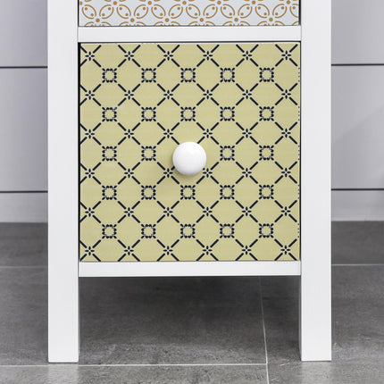 4 Drawer Chest of Drawers Storage Organizer for Bedroom & Bathroom - Multi-colored