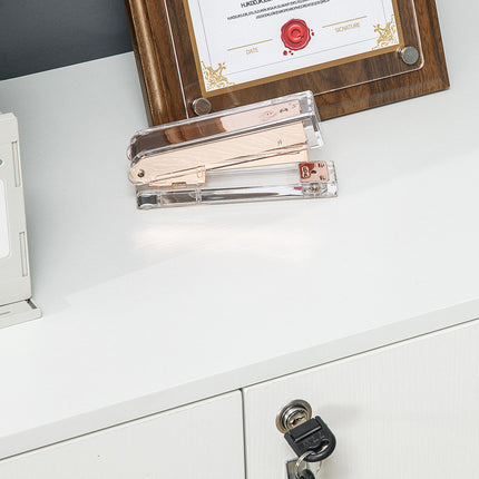 2-Tier Locking Office Storage Cabinet with Melamine Coating, Aluminium Handles & Keys - White