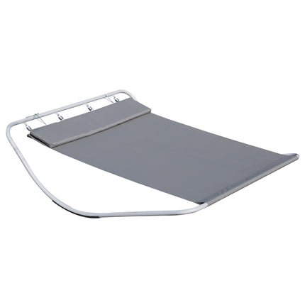 Rocking Sun Lounger, Double Garden Lounger Sunbed with Headrest Pillows, Texteli