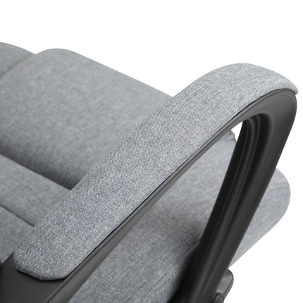 High Back Office Chair with Adjustable Height, Tilt & 360° Swivel - Deep Grey Linen