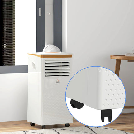 9000 BTU 4-in-1 Portable Air Conditioner with Remote, Timer & LED Display - White Grey Gold