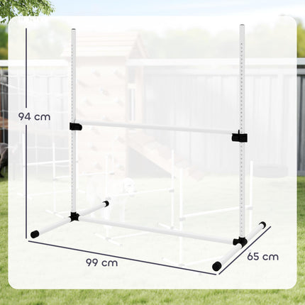 Canine Agility Jump Set 4-Piece with Carry Bag - White