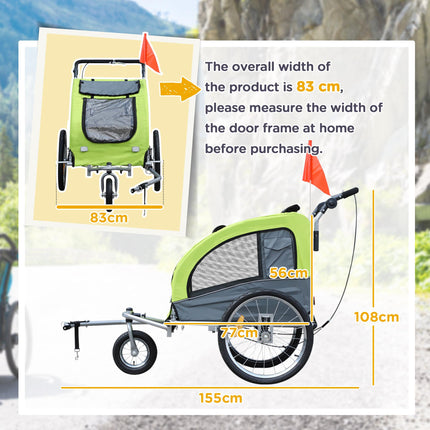 Dog Bike Trailer Pet Stroller Cart Carrier for Bicycle 360¬∞ Rotatable with Refl