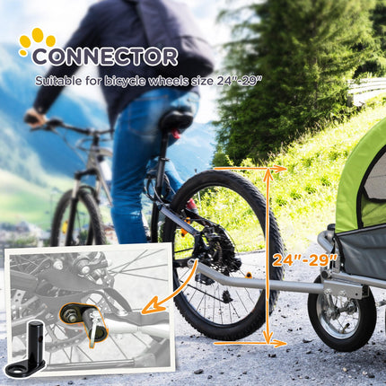 Dog Bike Trailer Pet Stroller Cart Carrier for Bicycle 360¬∞ Rotatable with Refl