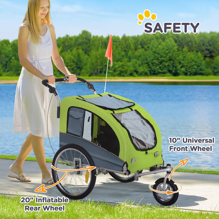 Dog Bike Trailer Pet Stroller Cart Carrier for Bicycle 360¬∞ Rotatable with Refl