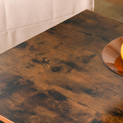Coffee Table Industrial Side Table Living Room Table with Storage Shelf and Meta