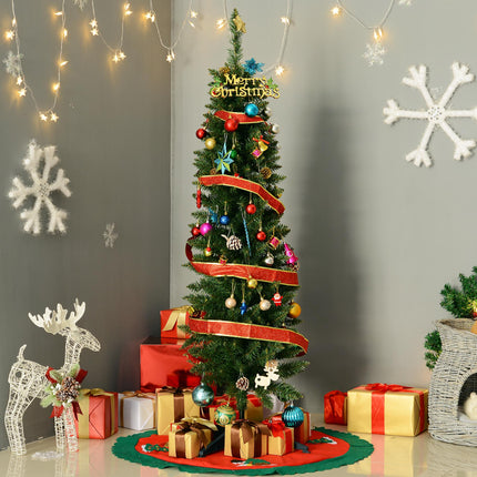1.5m Artificial Christmas Pine Tree with Plastic Stand - Green