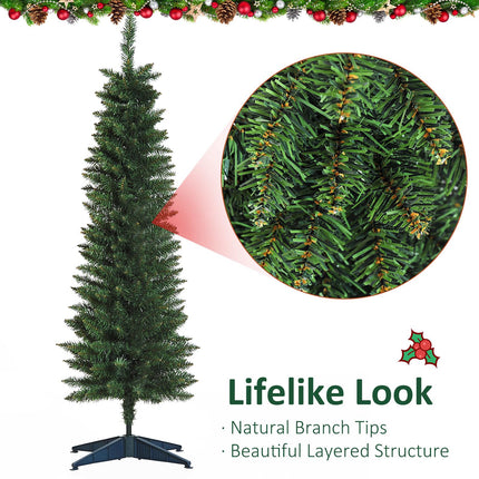1.5m Artificial Christmas Pine Tree with Plastic Stand - Green