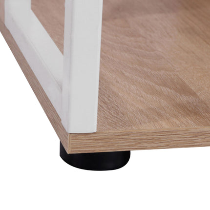 Computer Writing Desk PC Workstation with 2 Drawers & Multi Shelves - Oak