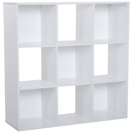 3-Tier 9 Cubes Storage Unit Particle Board Cabinet Bookcase Organizer - White