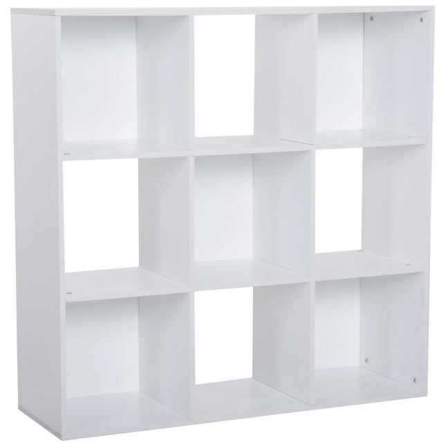 3-Tier 9 Cubes Storage Unit Particle Board Cabinet Bookcase Organizer - White