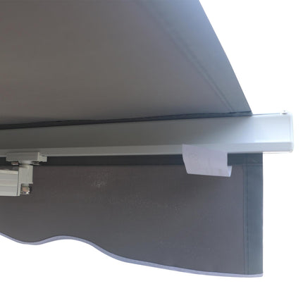 Retractable Manual Garden Awning Canopy Shelter 295x250 cm - Grey