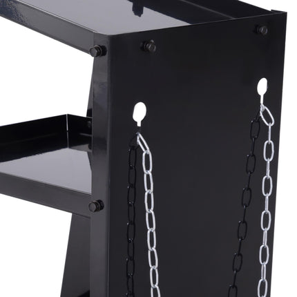 Welding Cart Welder Trolley with Safety Chains and Wheels for Gas Bottles - Black