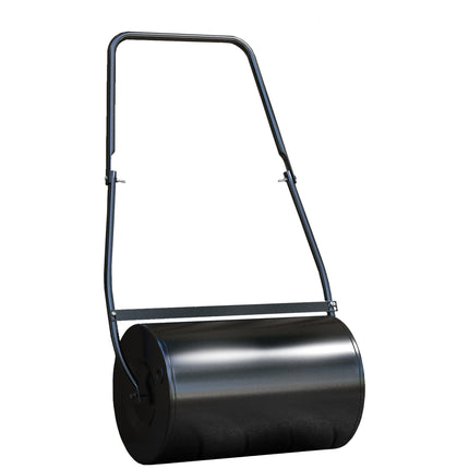 38L Heavy Duty Steel Garden Lawn Roller Drum 50cm - Black