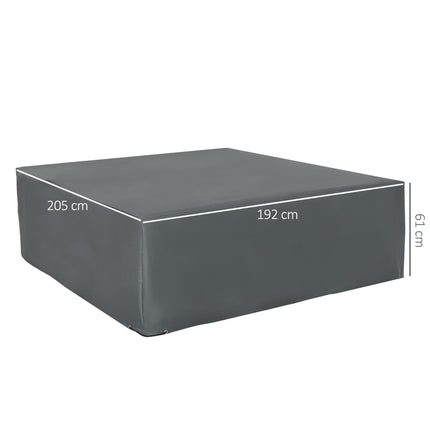 Oxford Waterproof UV Resistant Patio Set Cover 205L x 192W x 61H cm - Grey