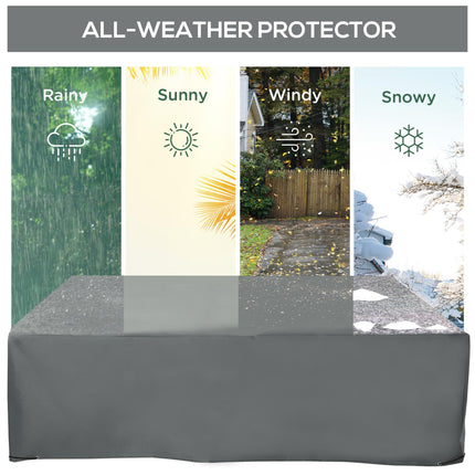 Oxford Waterproof UV Resistant Patio Set Cover 205L x 192W x 61H cm - Grey