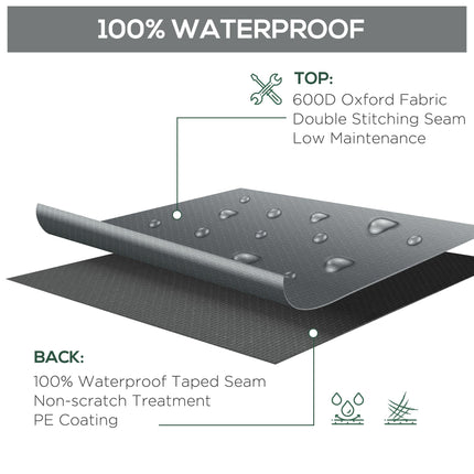 Oxford Waterproof UV Resistant Patio Set Cover 205L x 192W x 61H cm - Grey