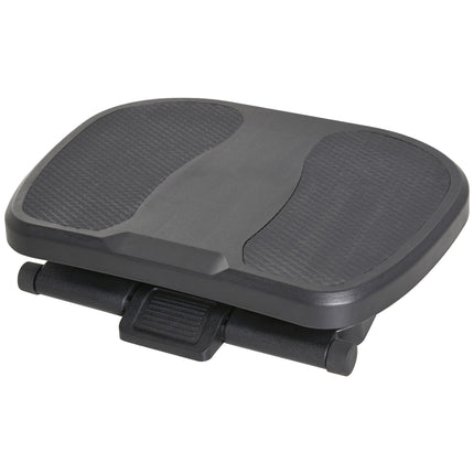 Adjustable Footrest with 0-30° Tilt and Height for Better Posture - Black