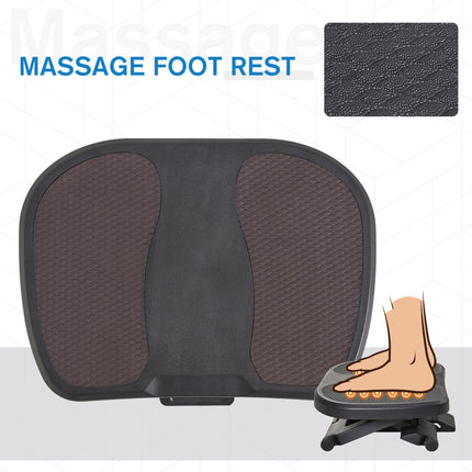 Adjustable Footrest with 0-30° Tilt and Height for Better Posture - Black