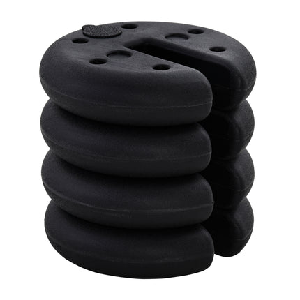Set of 4 Sand Fillable Gazebo Tent Leg Weights for Marquee Canopy - Black