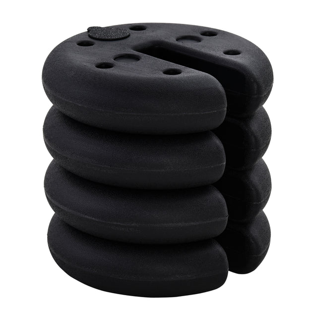 Set of 4 Sand Fillable Gazebo Tent Leg Weights for Marquee Canopy - Black