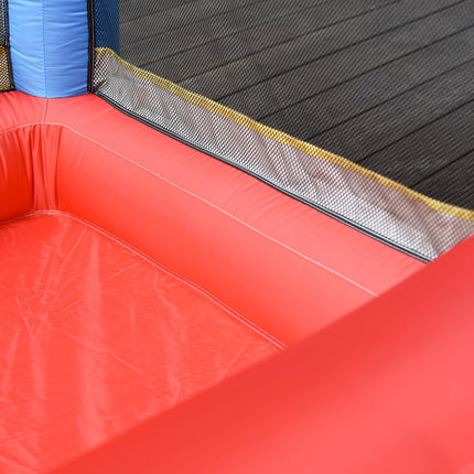 Kids Bounce Castle Inflatable Trampoline Slide Pool Basket 3 x 2.75 x 2.1m - Red Blue Green