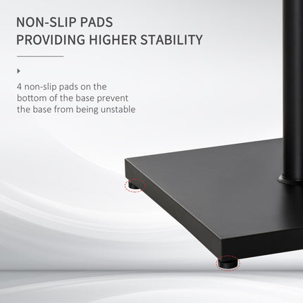 Steel Square Parasol Stand Base with Adjustable Knob - Black
