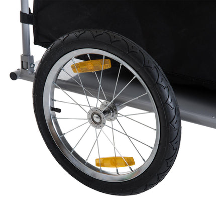 Steel Frame Bike Cargo and Luggage Trailer with Hitch - Yellow