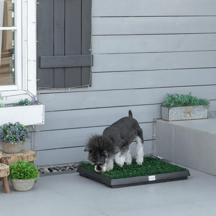 Indoor Pet Toilet Training Mat with Urine Tray - Green & Black