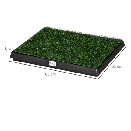 Indoor Pet Toilet Training Mat with Urine Tray - Green & Black